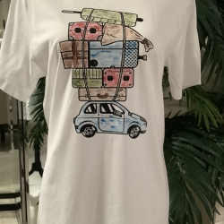 Hand Painted Luggage on car